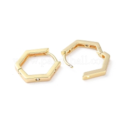 Créoles en laiton avec zircone cubique de micro pave&nbsp;EJEW-P259-12G