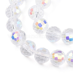 Прозрачные стеклянные бусины гальваническим пряди&nbsp;EGLA-TAC0006-05D