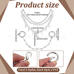 2 Stück Aluminium-Boot-Strap-Ketten&nbsp;HJEW-UN00118