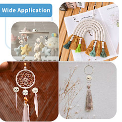 60 шт. 6 стиля необработанных бусин из натурального дерева с принтом WOOD-GL0001-13A