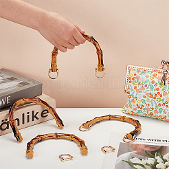 Manici per borse in plastica ad arco imitazione bambù&nbsp;FIND-WH0139-195
