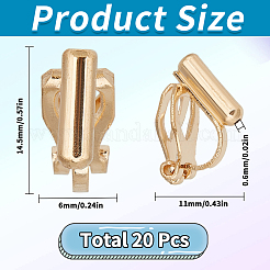 Латунные клипсы серьги&nbsp;KK-SC0004-81KCG