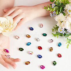 100шт 10 цвета пришить горный хрусталь RGLA-OC0001-49