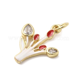 Pendentifs avec zircon cubiques à micro-pavés en laiton&nbsp;KK-A278-01B-01G