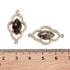 Подвески с граненым соединителем из натурального лабрадорита&nbsp;G-B081-01G-02