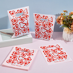 100 borsa riutilizzabile ecologica con stampa a cuore&nbsp;ABAG-SP0001-61A-B
