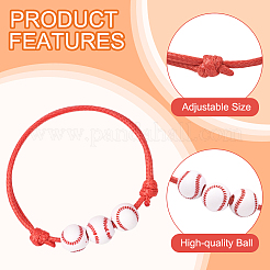 15шт 3 цвета спортивные браслеты из акриловых бусин для мужчин и женщин&nbsp;BJEW-SP0001-23