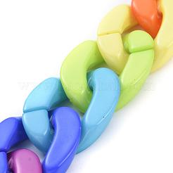 Непрозрачные акриловые цепочки ручной работы AJEW-JB00573