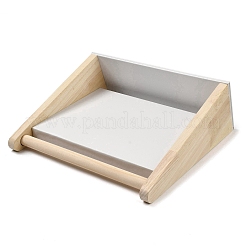 Pelle PU con espositori per gioielli in legno&nbsp;NDIS-F004-03B