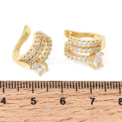 Orecchini da donna con polsino in ottone con micro pavé di zirconi cubici&nbsp;CU-CBAE7DF-18G