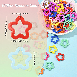 100 шт. Непрозрачные акриловые подвески MACR-SP0001-92