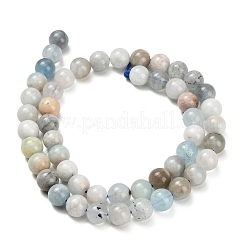 Natürliche Aquamarin Perlen Stränge&nbsp;G-F591-29A-8mm-02