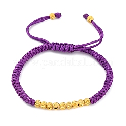Bracelets en perles tressées en cordon polyester pour femmes&nbsp;BJEW-L698-01G-11