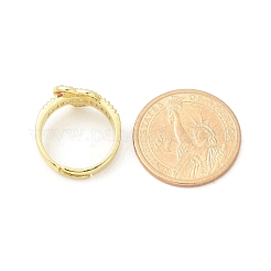 Кольца из латуни с микропаве RJEW-G336-06G