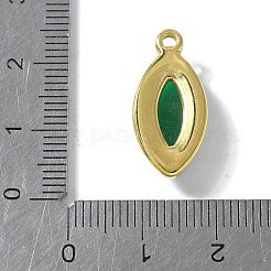 Anhänger aus natürlichem grünem Onyx-Achat (gefärbt und erhitzt)&nbsp;STAS-L277-09G-03