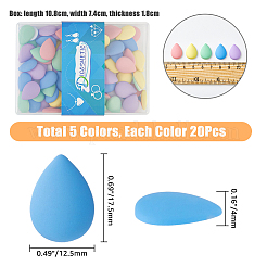 80 шт. двухцветные непрозрачные акриловые кабошоны ACRP-DC0001-01