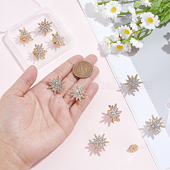 10 Stück Strass-Anstecknadeln aus einer Legierung für Rucksäcke und Kleidung&nbsp;JEWB-HY0001-63LG