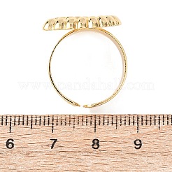 オーシャンブラスカフオープンリング  ゴールドカラー  巻き貝の形  17mm  巻き貝：20x17.5mm&nbsp;RJEW-Z129-01G-04