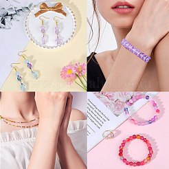 ガラスビーズ  ラウンド＆ヒトデ＆フィッシュ＆ロンデル  混合スタイル  藤紫色  2.5~14x2.5~13.5x2~8.5mm  穴：1~1.4mm  約200~300個/袋  2袋/箱&nbsp;GLAA-SZ0001-94J