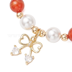 Браслеты из натуральных полосатых бусин агата BJEW-JB11916-01