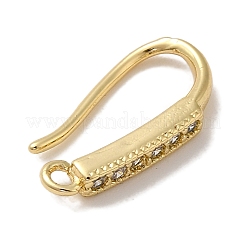 Стойка покрытие латунь микропаве прозрачный кубический цирконий крючки для сережек KK-A231-07G