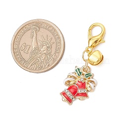 7 шт. подвесные украшения из эмалевого сплава на рождественскую тематику HJEW-MZ00328