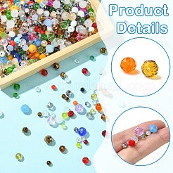 1000 шт. 3 вида стеклянных бусин-ронделей GLAA-CJC0009-09C