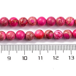 Brins de perles de jaspe impérial/régalite naturelle teintée/jaspe sédimentaire marin&nbsp;G-B124-C02-07
