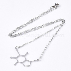 Colliers pendentifs en acier inoxydable 201 anti-ternissement&nbsp;NJEW-T009-JN103-1-40