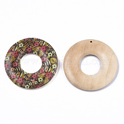 Pendentifs en bois imprimées&nbsp;WOOD-S045-104C