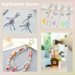 40 шт. 4-х цветные поворотные карабины из цинкового сплава в форме звезды&nbsp;FIND-SP0001-21