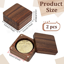 Boîte de rangement pour pièces de monnaie en noyer&nbsp;AJEW-WH0609-706A