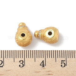 Матовый золотой цвет 925 стерлинговое серебро 3 отверстия бусины гуру STER-R014-04G