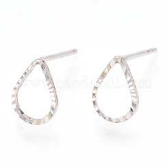 925 серьга-гвоздик из стерлингового серебра с полыми каплями&nbsp;STER-T005-08