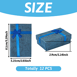 Прямоугольные бумажные подарочные коробки с бантом CON-TAC0010-79B