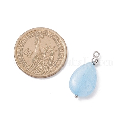 4 шт. 4 стиля подвесок-капельки из натурального аметиста PALLOY-JF04268-02