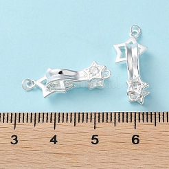 925 стерлинговый серебристый сгиб на застежках STER-D005-10S