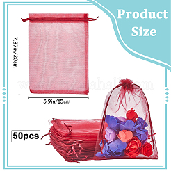 50 pz grandi sacchetti in organza per scarpe portatili&nbsp;OP-SP0001-03C-04