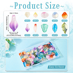 100шт 10 стиля прозрачные стеклянные подвески&nbsp;GLAA-TA0002-74