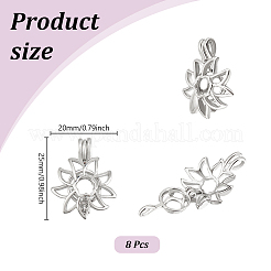 8 pendentif cage à perles en laiton&nbsp;KK-UN0003-66A