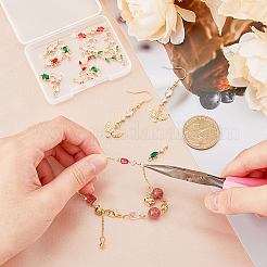 18 шт. 9 стиля латунных подвесок-соединителей с кубическим цирконием&nbsp;KK-FH0006-34