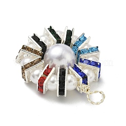 2 шт. 2-х цветные подвески из АБС-пластика с имитацией жемчуга PALLOY-JF04399