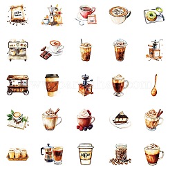50шт мультяшная кофейная бумажная наклейка STIC-C012-20
