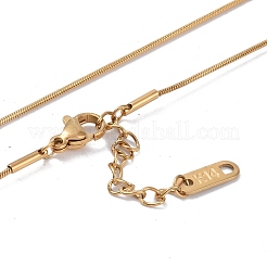 Collane a catena a serpente in acciaio inossidabile 304 con placcatura ionica (ip)&nbsp;NJEW-G081-04G