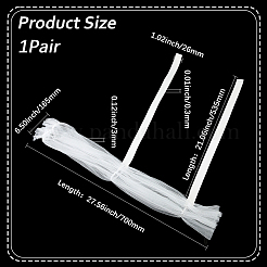 1 Paar Polyester-Ärmelschoner für die Braut&nbsp;AJEW-GF0012-07