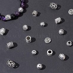 120шт 6 стильные бусины из сплава в тибетском стиле&nbsp;TIBE-NB0001-21