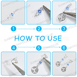 Наборы для самостоятельного изготовления сережек-снежинок&nbsp;DIY-SC0032-83