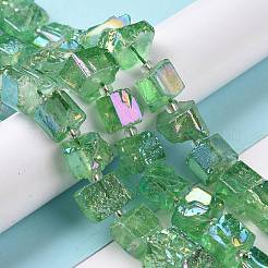 Гальванические природный кварц бисер пряди G-G767-02-02