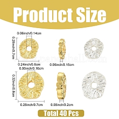 40 pièces 4 styles de perles en alliage&nbsp;FIND-YW0012-92