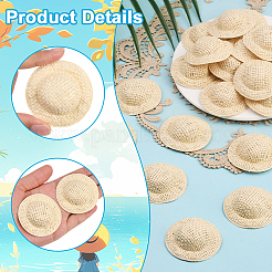 40 шт. мини-тканевые кукольные шапочки&nbsp;AJEW-SC0031-34C